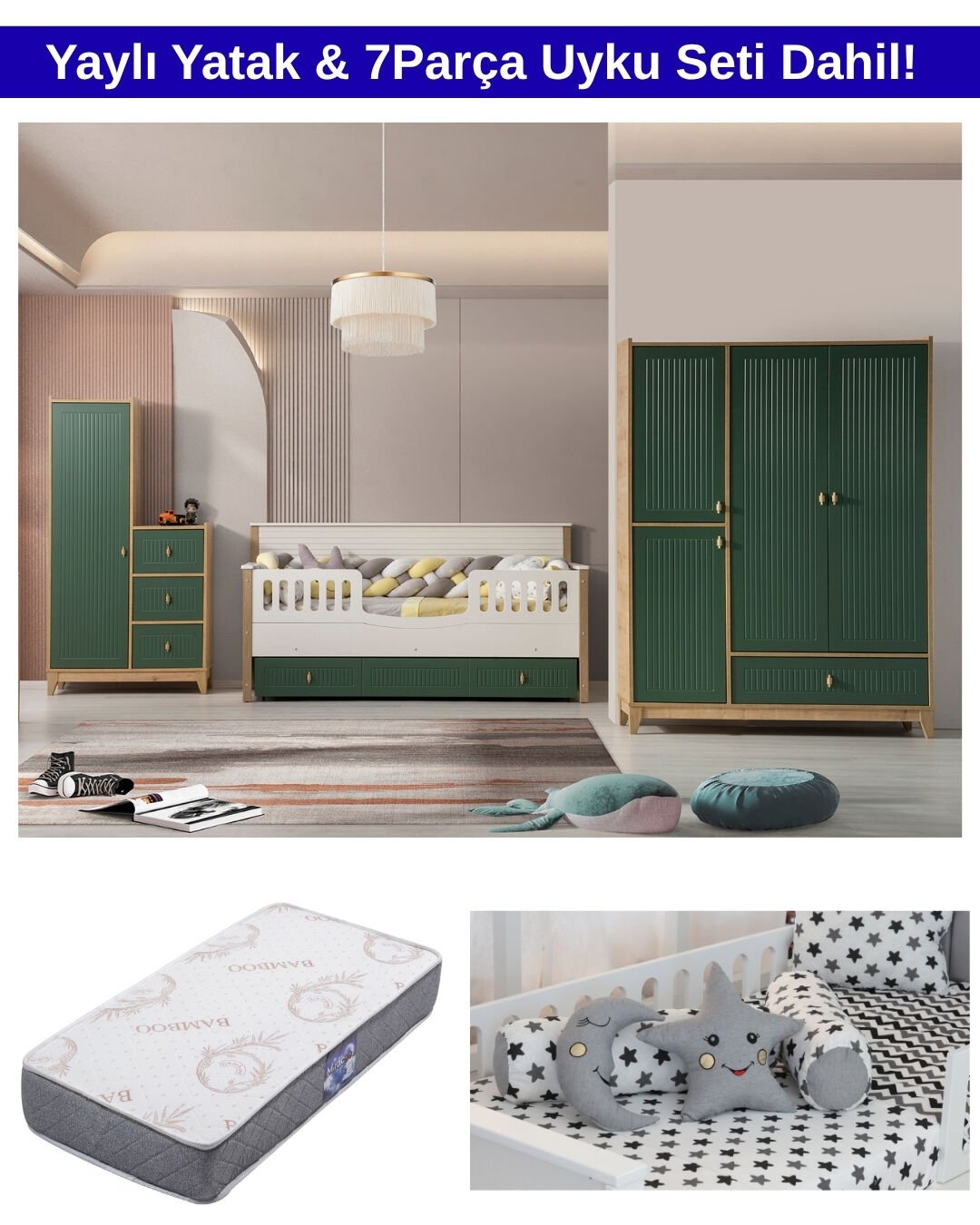 Lacoste Via Sedirli Oda Takımı / Yatak ve Uyku Seti Dahil / Ücretsiz Kurulum