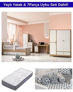 Carmen Sim Karyolalı Oda Takımı / Yatak ve Uyku Seti Dahil / Ücretsiz Kurulum