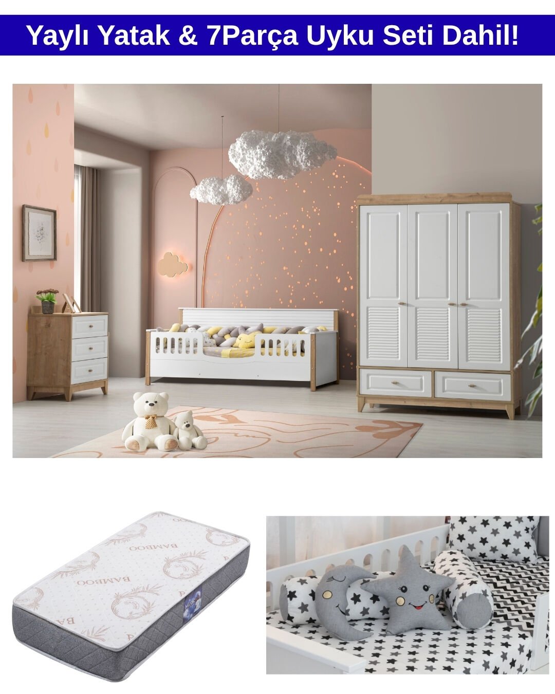 Milano Oda Takımı / Yatak ve Uyku Seti Dahil / Ücretsiz Kurulum