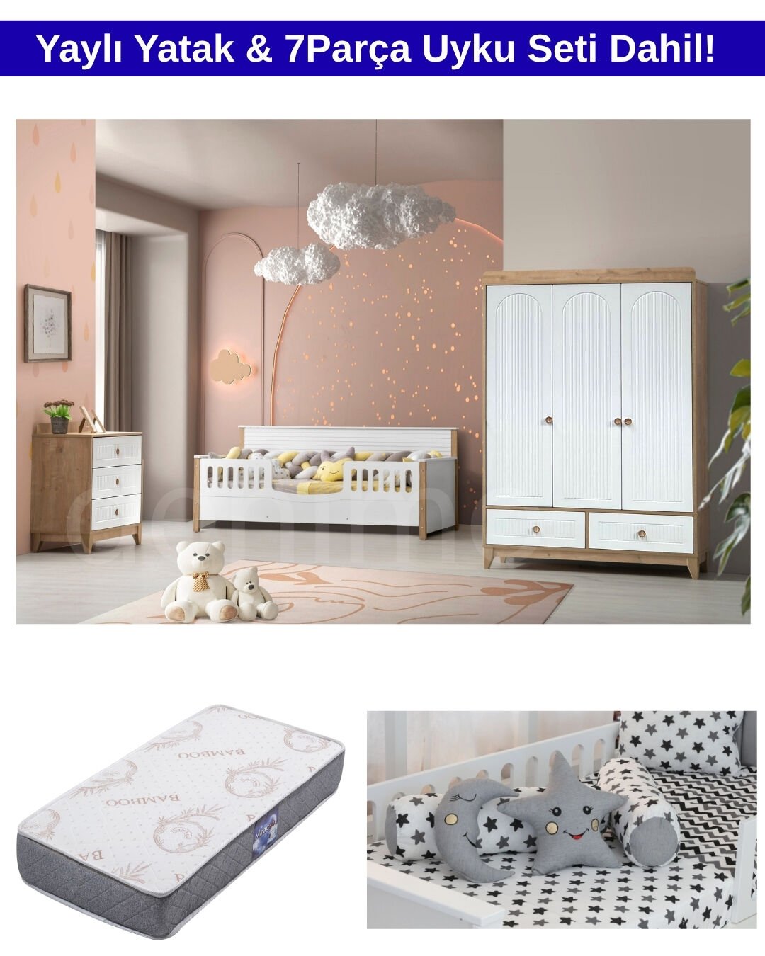 Strada Oda Takımı / Yatak ve Uyku Seti Dahil / Ücretsiz Kurulum