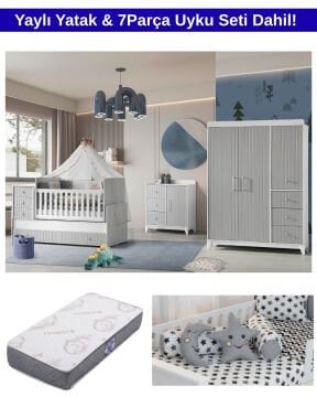 Nirvana Büyüyen Beşikli Oda Takım / Yatak ve Uyku Seti Dahil / Ücretsiz Kurulum