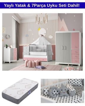Sofya Büyüyen Beşikli Oda Takımı / Yatak ve Uyku Seti Dahil / Ücretsiz Kurulum