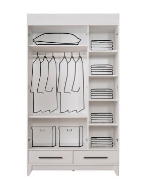 Viyana Beyaz Bebek ve Çocuk Odası / Yatak ve Uyku Seti Dahil / Ücretsiz Kurulum