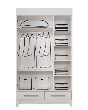 Viyana Beyaz Bebek ve Çocuk Odası / Yatak ve Uyku Seti Dahil / Ücretsiz Kurulum