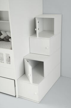 Berlin Ranza / Ücretsiz Kurulum / %100 MDF / 2 Adet Bambo Yaylı Yatak / 2 Adet Nevresim Takımı Hediye / Beyaz