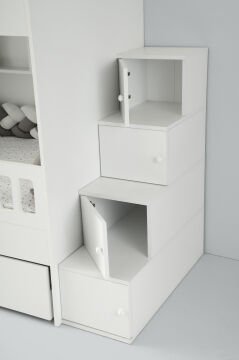 Berlin Ranza / Ücretsiz Kurulum / %100 MDF / 2 Adet Bambo Yaylı Yatak / 2 Adet Nevresim Takımı Hediye / Beyaz