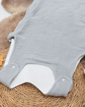 Muslin Bebek Uyku Tulumu / Yenidoğan Uyku Tulum Gri