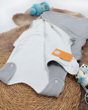 Muslin Bebek Uyku Tulumu / Yenidoğan Uyku Tulum Gri