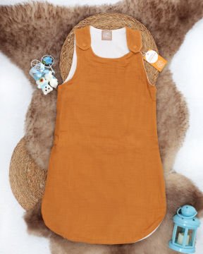 Muslin Bebek Uyku Tulumu / Yenidoğan Uyku Tulum Kahve