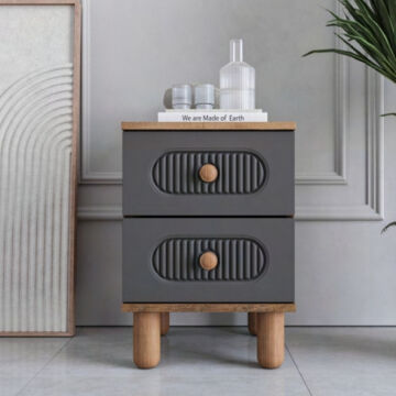 Milen Yatak Odası / Komple MDF / Antrasit