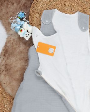 Müslin Bebek Uyku Tulumu / Yenidoğan Uyku Tulum Gri