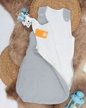 Müslin Bebek Uyku Tulumu / Yenidoğan Uyku Tulum Gri