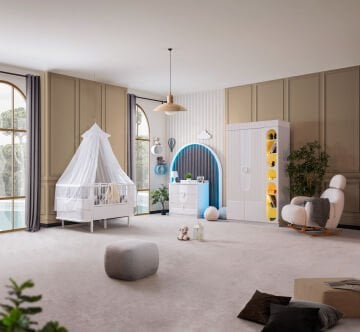 Vira Riva Bebek ve Çocuk Odası Takımı / Beyaz