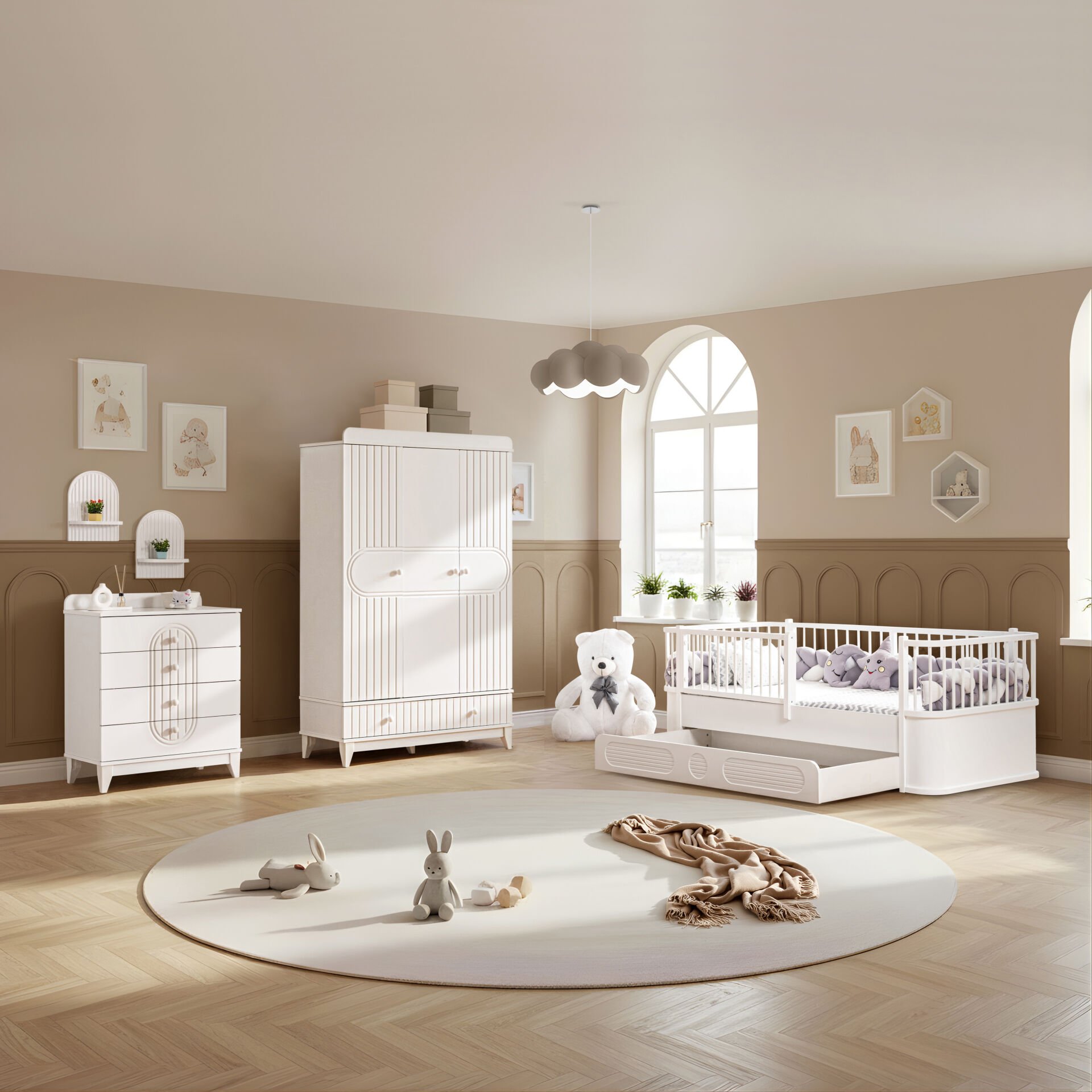 Klas Antalya Bebek ve Çocuk Odası Takımı / Beyaz