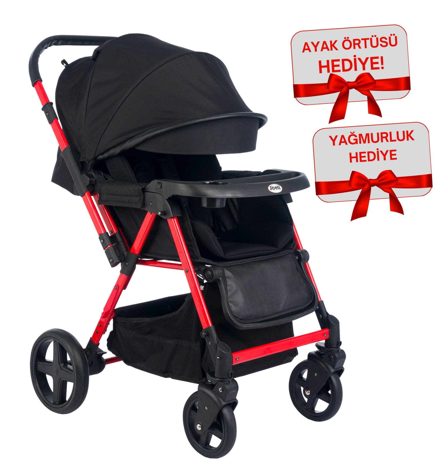 Joell Rosso Çift Yönlü Bebek Arabası