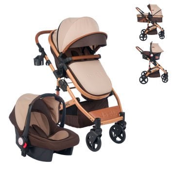 Joell Truva Travel Sistem Bebek Arabası Gold Kahve