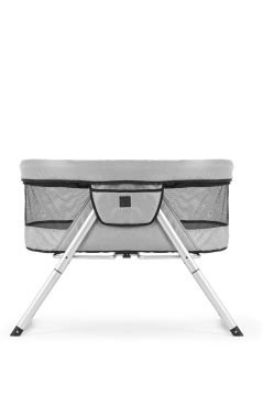 Bedside Katlanır Lüx Beşik / Pamuklu Yatak Dahil Gri