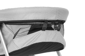 Bedside Katlanır Lüx Beşik / Pamuklu Yatak Dahil Gri