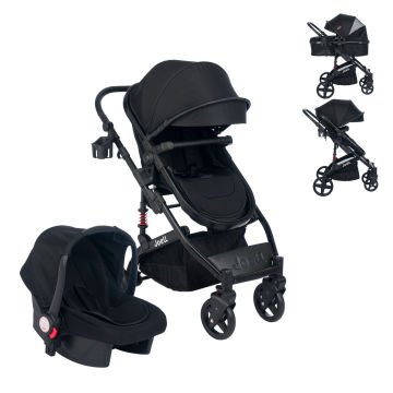 Joell Truva Travel Sistem Bebek Arabası Siyah