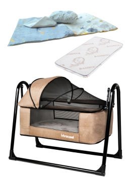 5'li Loft Beşik Seti / Beşik & Yatak & Yorgan & Yastık & Çarşaf