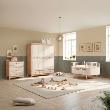Bakü Riva Mega Bebek ve Çocuk Odası Takımı / Meşe