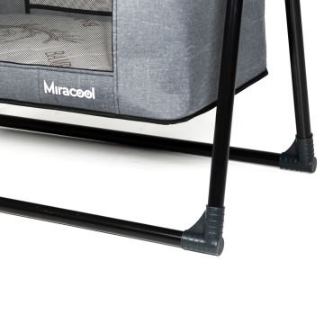 5'li Loft Beşik Seti / Beşik & Yatak & Yorgan & Yastık & Çarşaf Gri