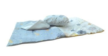 5'li Loft Beşik Seti / Beşik & Yatak & Yorgan & Yastık & Çarşaf Gri