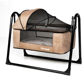 5'li Loft Beşik Seti / Beşik & Yatak & Yorgan & Yastık & Çarşaf Kahve