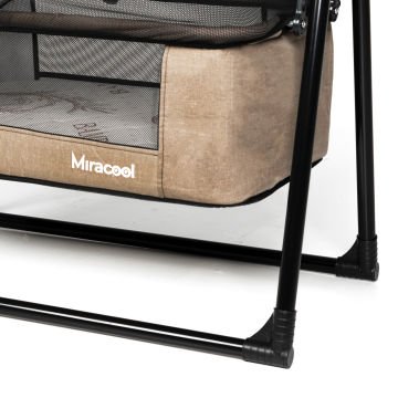 5'li Loft Beşik Seti / Beşik & Yatak & Yorgan & Yastık & Çarşaf Kahve