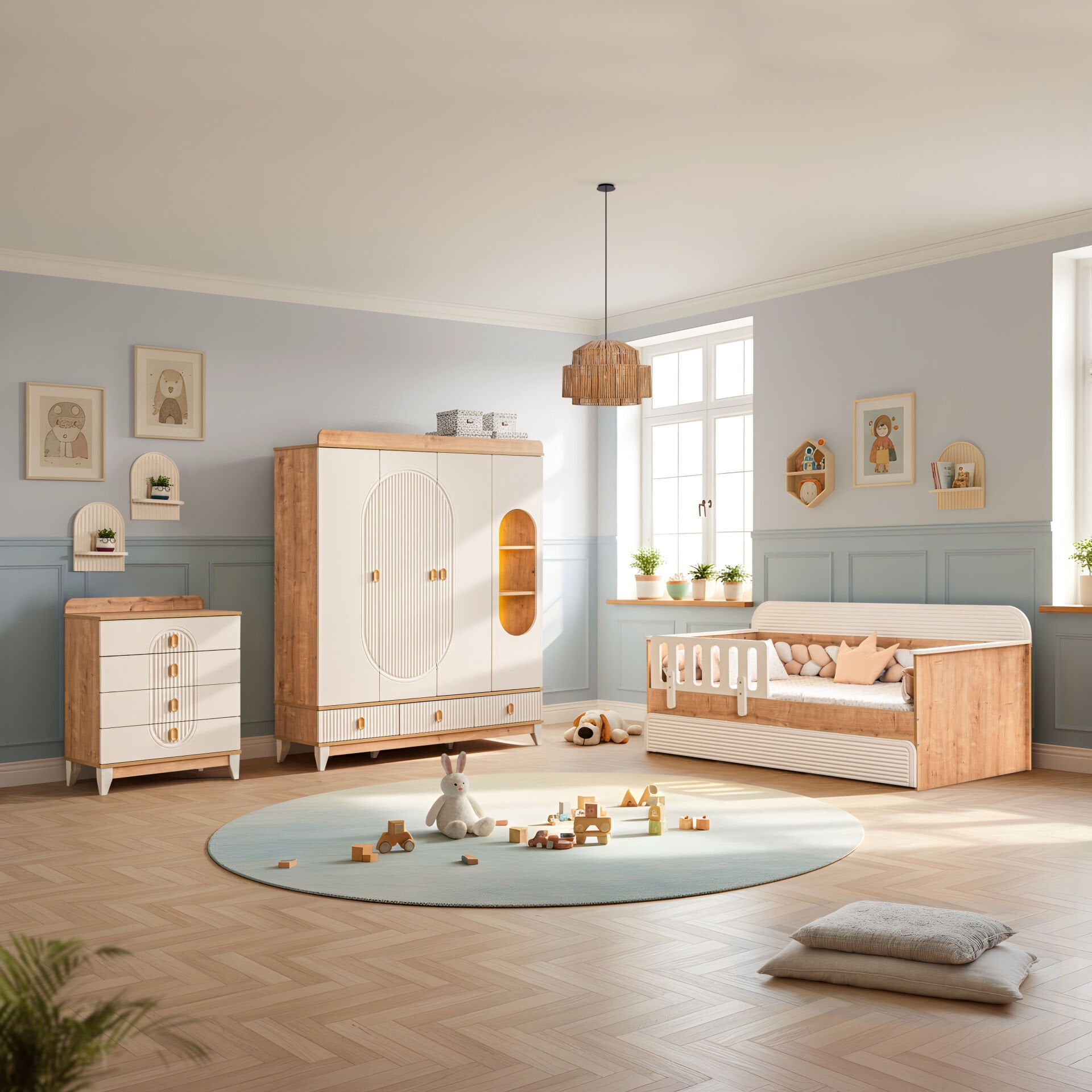 Vizyon Sedir Mega Bebek ve Çocuk Odası Takımı / Meşe