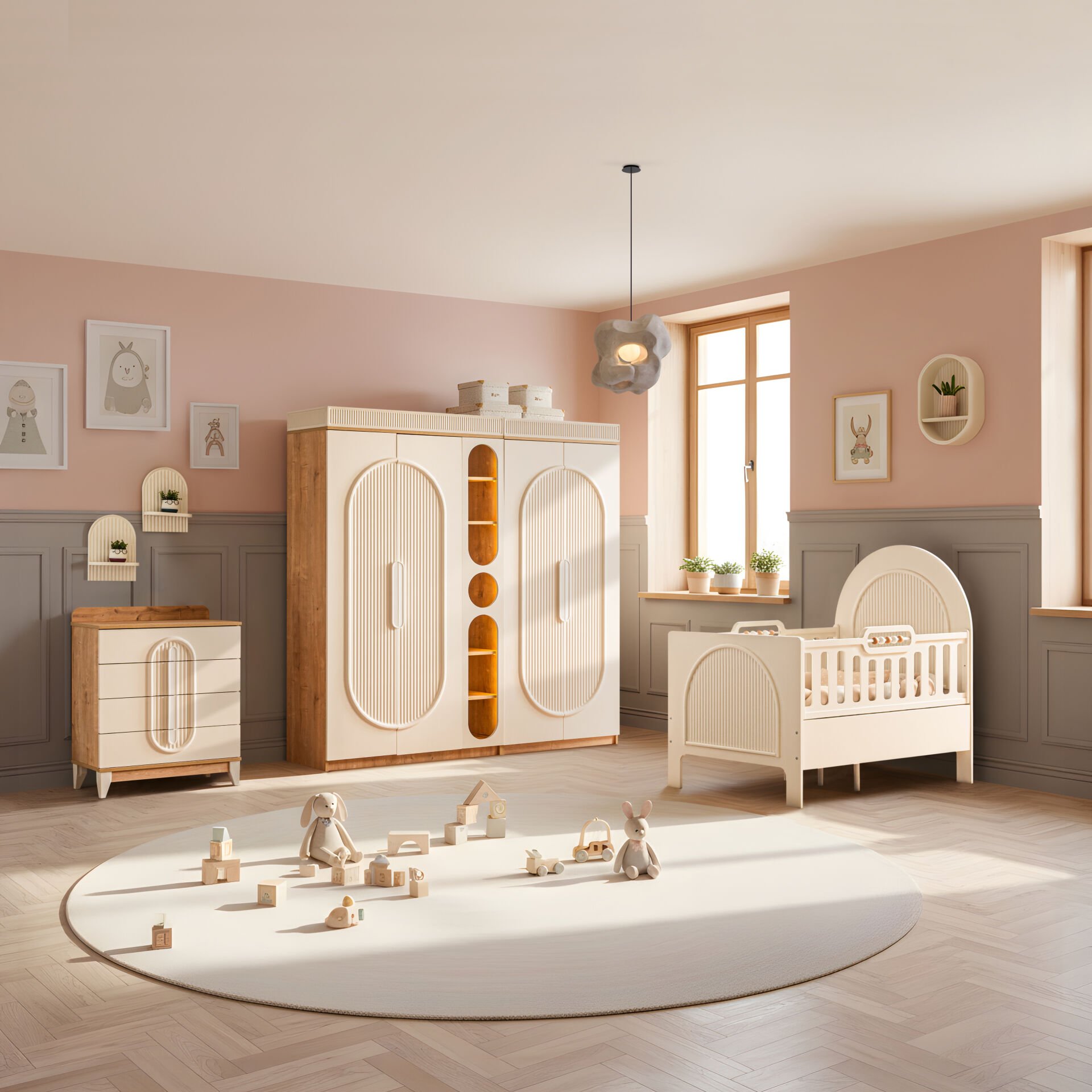 Tesla Mega Bebek ve Çocuk Odası Takımı / Meşe