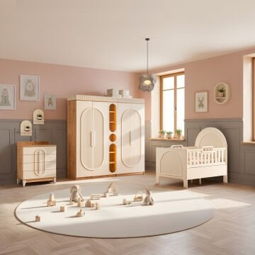 Tesla Mega Bebek ve Çocuk Odası Takımı / Meşe