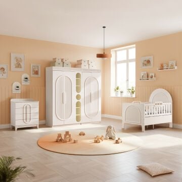 Tesla Mega Bebek ve Çocuk Odası Takımı / Beyaz