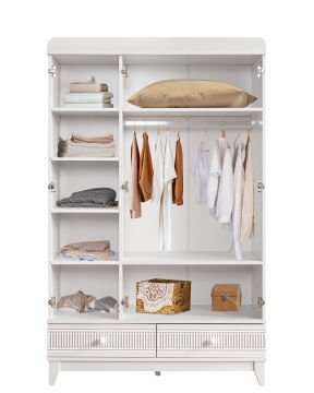 Bakü 3 Kapılı Dolap / Beyaz / 3 Kapaklı Gardrop