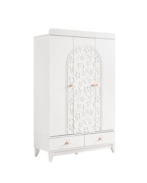Garden 3 Kapılı Dolap / Beyaz / 3 Kapaklı Gardrop