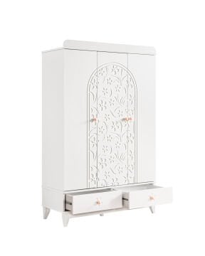Garden 3 Kapılı Dolap / Beyaz / 3 Kapaklı Gardrop