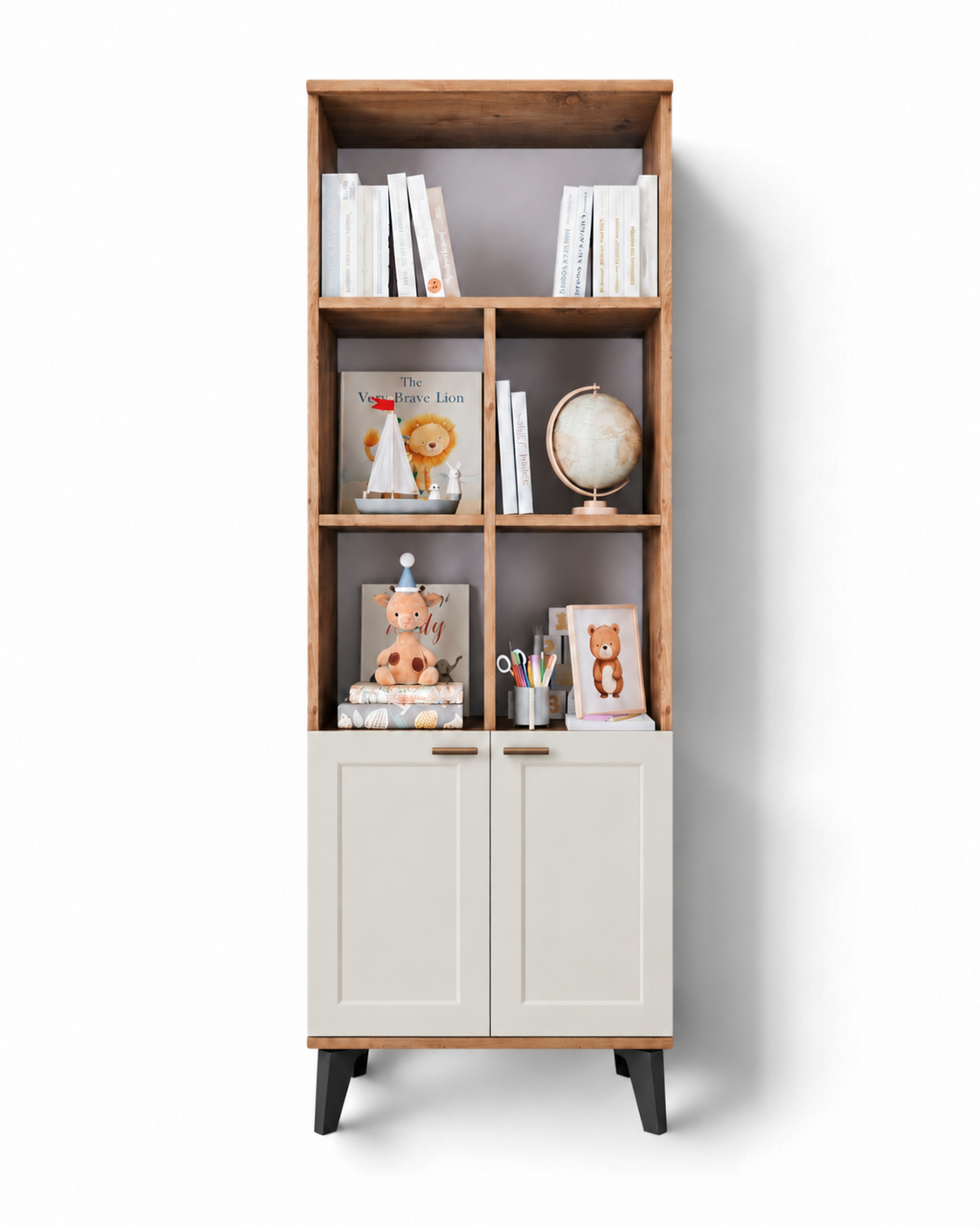 Libra Kitaplık / Komple MDF / Çam-Aytaşı