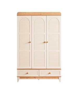 Tetri 3 Kapılı Dolap / Meşe-Krem / 3 Kapaklı Gardrop