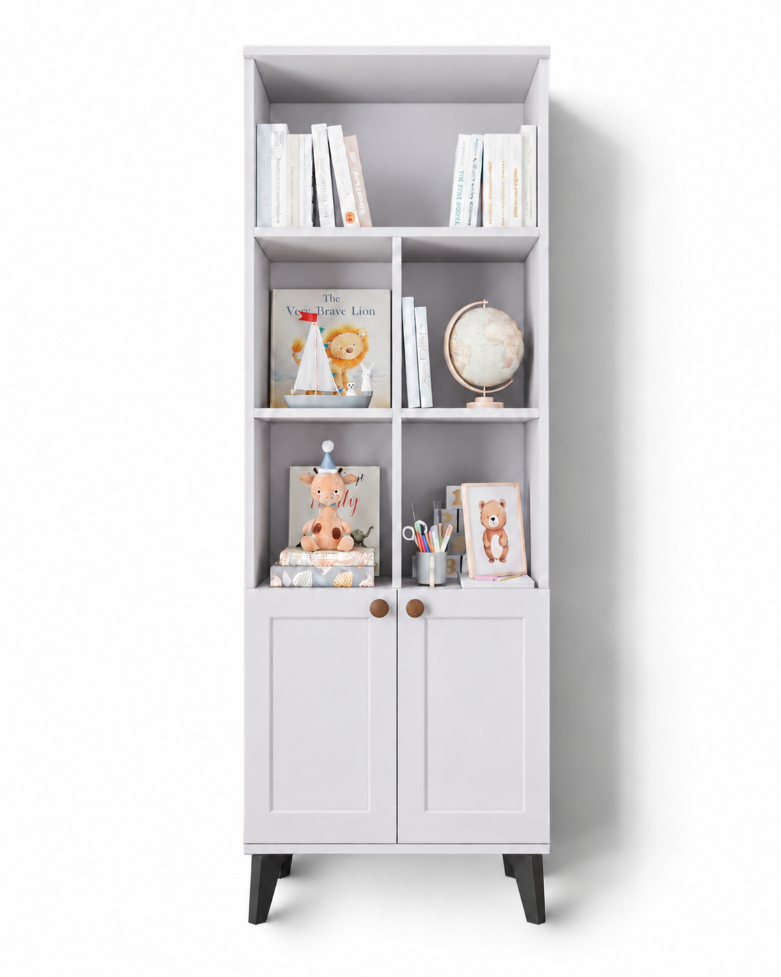 Loren Kitaplık / Komple MDF / Beyaz
