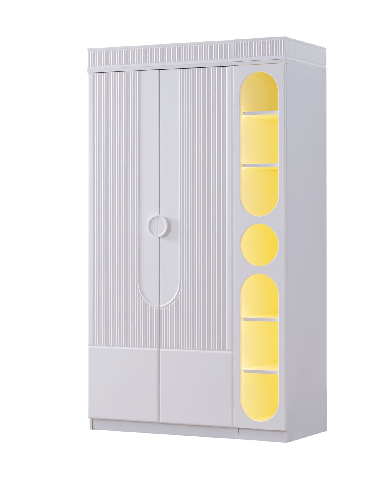 Vira 3 Kapılı Dolap / Beyaz / Led Işıklı