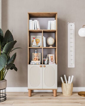 Otto Kitaplık / Komple MDF / Çam-Aytaşı