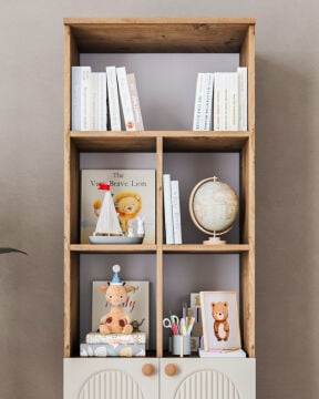 Otto Kitaplık / Komple MDF / Çam-Aytaşı