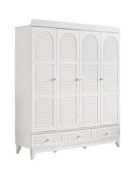Tetri 4 Kapılı Dolap / Beyaz / 4 Kapaklı Gardrop