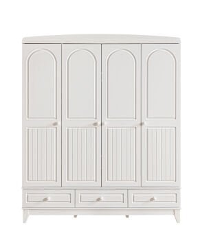 Deniz 4 Kapılı Dolap / Beyaz / 4 Kapaklı Gardrop