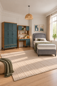 Karin Genç Odası / Çocuk Odası / Komple MDF / Çam-Yeşil