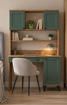 Loren Genç Odası / Çocuk Odası / Komple MDF / Haki Yeşil