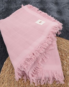 3'lü Hastane Çıkışı / Bady & Pantolon & Müslin Battaniye / %100 Pamuklu beyaz-pembe - 3-6 Ay