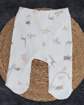 3'lü Hastane Çıkışı / Bady & Pantolon & Müslin Battaniye / %100 Pamuklu Beyaz-Bej - 3-6 Ay