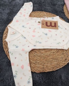 3'lü Hastane Çıkışı / Bady & Pantolon & Müslin Battaniye / %100 Pamuklu Ekru-Pembe - 3-6 Ay