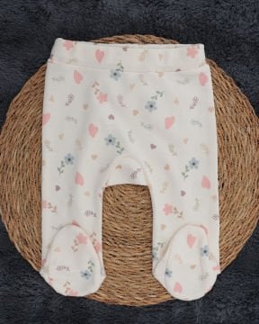 3'lü Hastane Çıkışı / Bady & Pantolon & Müslin Battaniye / %100 Pamuklu Ekru-Pembe - 3-6 Ay